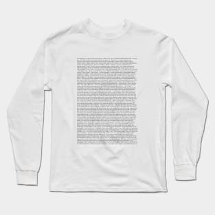 Bee Movie Script Long Sleeve T-Shirt